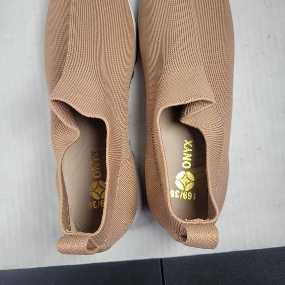 Onyx Beige Women Stretch Knit Slip-On Sneakers Size 38 US 7/7.5 - Picture 4 of 8